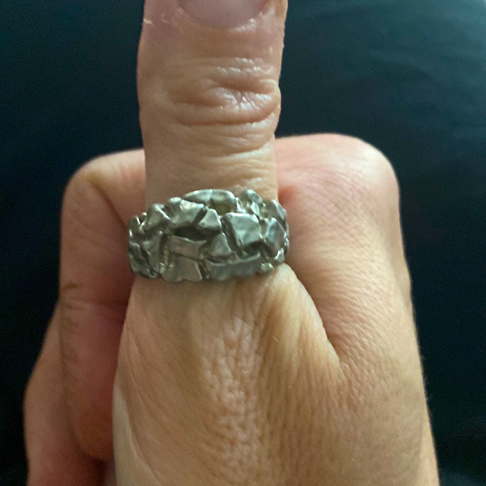 Large heavy metal ring